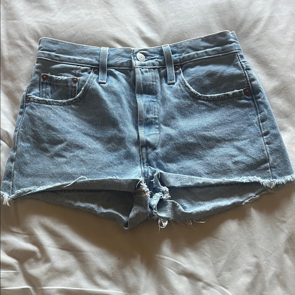 Levi's Light Blue Jean Shorts